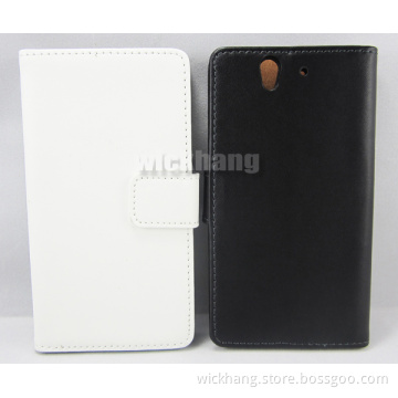 Genuine Real Leather Flip Wallet Case with Stand for Sony Xperia Z L36h (P-CSON001)